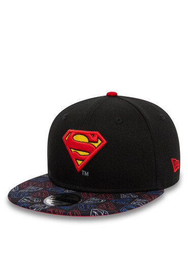 New Era Шапка с козирка Kids Super Aop 950 Supman 60435015 M Черен - Mera.bg
