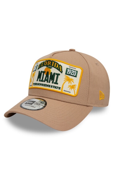 New Era Шапка с козирка Miami License Plate 9FORTY A-Frame 60595462 Бежов - Mera.bg