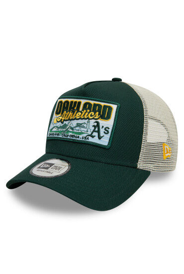New Era Шапка с козирка Mlb Patch Trucker Oakland Athletics 60595258 Зелен - Mera.bg