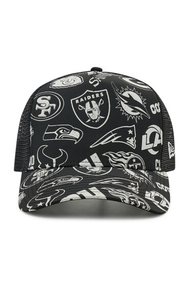New Era Шапка с козирка Nfl All Over Print A-Frame Trucker 60222274 Черен - Mera.bg