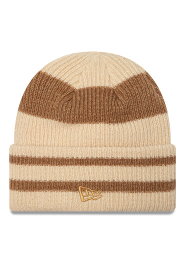 New Era Шапка Stripe Cuff Knit Beanie 60580764 Бежов - Mera.bg