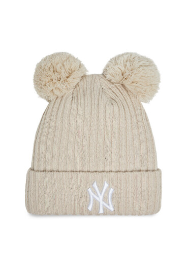 New Era Шапка Wmns Double Pom Beanie Nyy 60364292 Бежов - Mera.bg