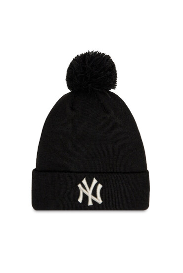 New Era Шапка Wmns Metallic Pom Beanie Nyy 60364282 Черен - Mera.bg