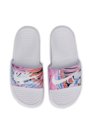 Nike Чехли Benassi Jdi Print 618919 113 White/Habanero/Ember Glow - Mera.bg