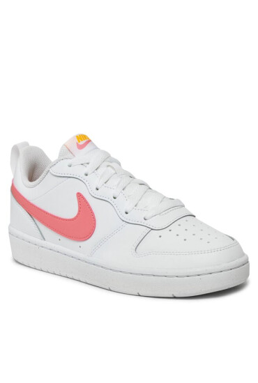 Nike Обувки Court Borough Low 2 (GS) BQ5448 124 White/Coral Chalk/ Laser Orange - Mera.bg