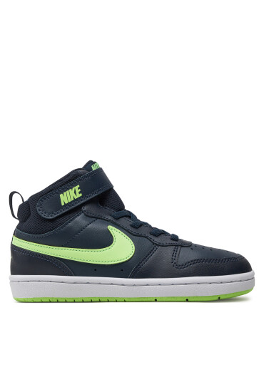 Nike Обувки Court Borough Mid 2 (PSV) CD7783 403 Dark Obsidian/Lime Blast/White - Mera.bg