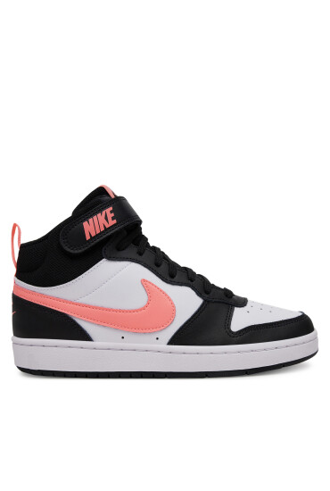 Nike Сникърси Court Borough Mid 2 (GS) CD7782 Черен - Mera.bg