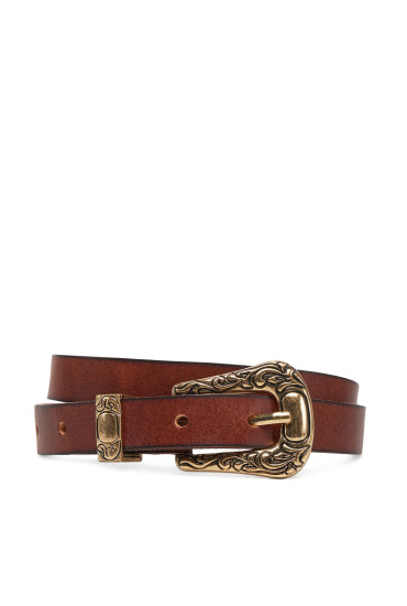 ONLY Дамски колан Onlty Slim Leather Wester Jeans Belt Acc 15338269 Кафяв - Mera.bg