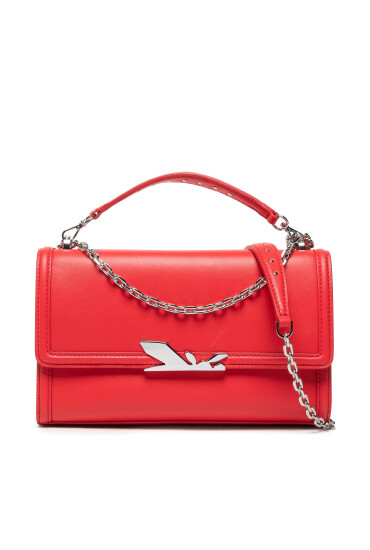 Patrizia Pepe Дамска чанта 8B0058/L034-FC87 Lipstick Red/Silver - Mera.bg