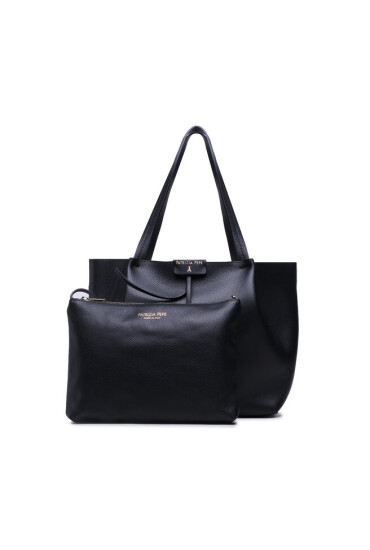 Patrizia Pepe Дамска чанта CB8895/L001-K118 Black/Light Gold - Mera.bg