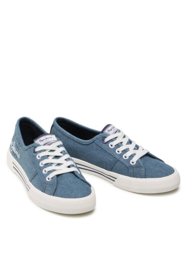 Pepe Jeans Гуменки Brady W Logo PLS31288 Factory Blue 560 - Mera.bg
