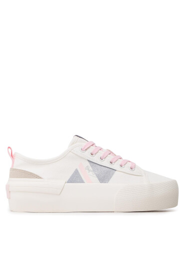 Pepe Jeans Гуменки Allen Flag Color W PLS31488 Бял - Mera.bg