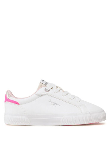 Pepe Jeans Гуменки Kenton Basic Girl PGS30549 Бял - Mera.bg