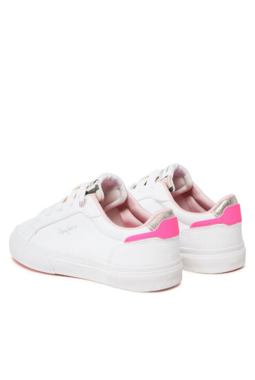 Pepe Jeans Гуменки Kenton Basic Girl PGS30549 Бял - Mera.bg