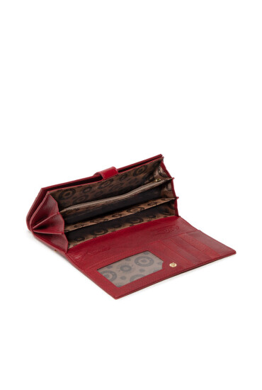 Peterson Голям дамски портфейл PL-403-1551 Червен - Mera.bg