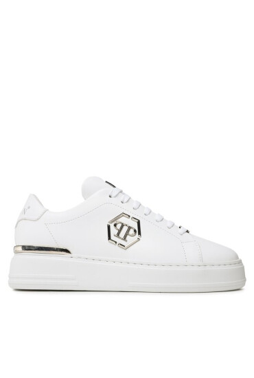 PHILIPP PLEIN Сникърси Leather Lo-Top Sneaker FABS USC0379 PLE075N White 01 - Mera.bg