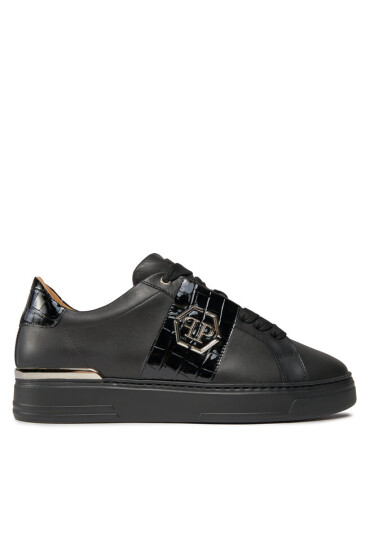PHILIPP PLEIN Сникърси Leather Lo-Top Sneakers AACS USC0513 PLE010N Black 02 - Mera.bg