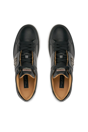 PHILIPP PLEIN Сникърси Leather Lo-Top Sneakers AACS USC0513 PLE010N Black 02 - Mera.bg