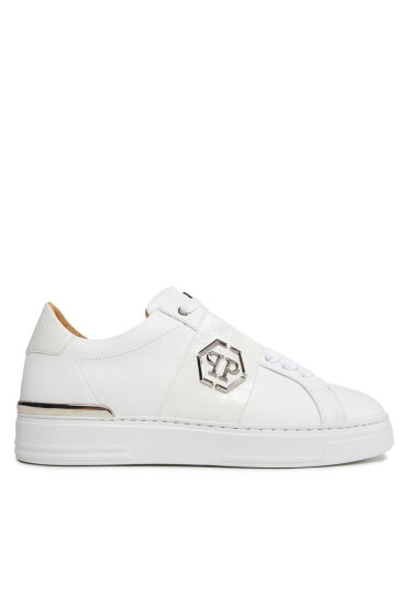 PHILIPP PLEIN Сникърси Leather Lo-Top Sneakers AACS USC0513 PLE010N White 01 - Mera.bg