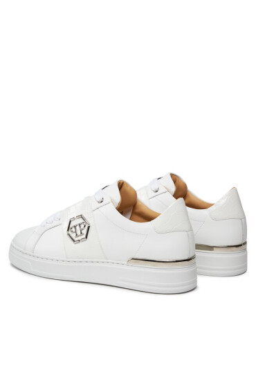 PHILIPP PLEIN Сникърси Leather Lo-Top Sneakers AACS USC0513 PLE010N White 01 - Mera.bg