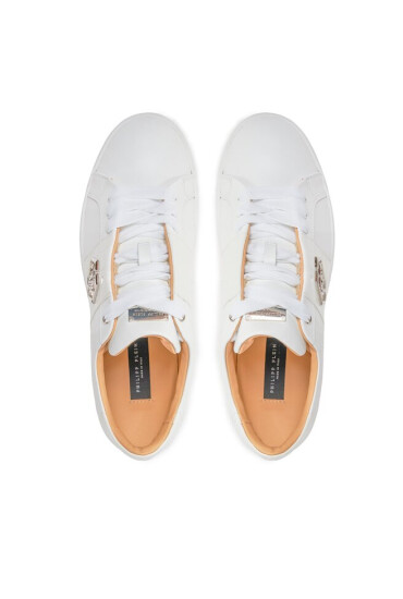 PHILIPP PLEIN Сникърси Leather Lo-Top Sneakers AACS USC0513 PLE010N White 01 - Mera.bg
