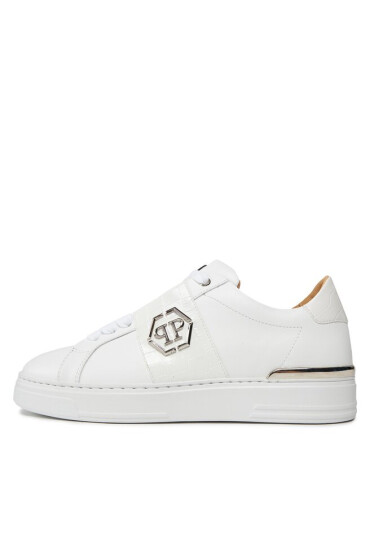 PHILIPP PLEIN Сникърси Leather Lo-Top Sneakers AACS USC0513 PLE010N White 01 - Mera.bg