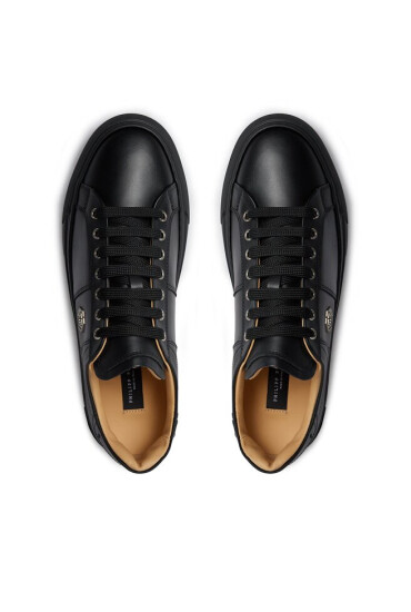 PHILIPP PLEIN Сникърси Leather Lo-Top Sneakers Hexagon AACS MSC3905 PLE075N Black 02 - Mera.bg