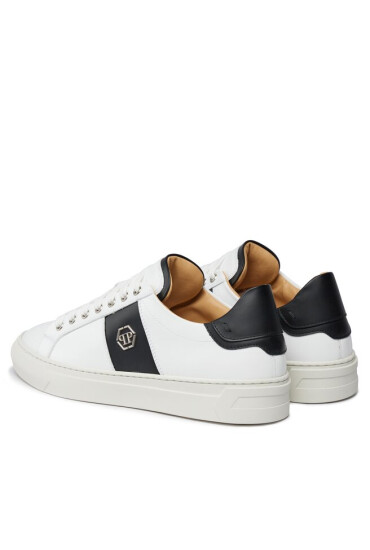 PHILIPP PLEIN Сникърси Leather Lo-Top Sneakers Hexagon AACS MSC3905 PLE075N Бял - Mera.bg