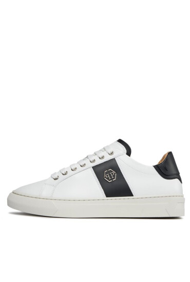 PHILIPP PLEIN Сникърси Leather Lo-Top Sneakers Hexagon AACS MSC3905 PLE075N Бял - Mera.bg