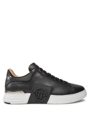 PHILIPP PLEIN Сникърси Lo-Top Sneakers Phantom Kick$ Leather Hexagon FABS USC0263 PLE010N Black / White 0201 - Mera.bg