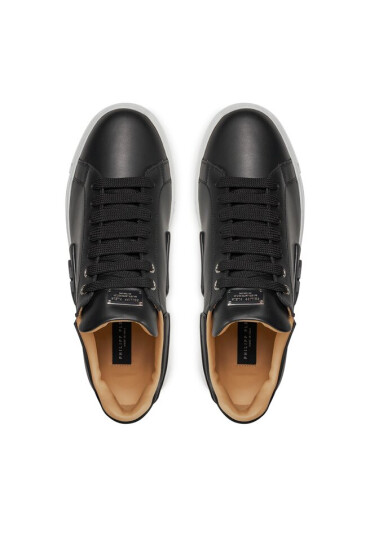 PHILIPP PLEIN Сникърси Lo-Top Sneakers Phantom Kick$ Leather Hexagon FABS USC0263 PLE010N Black / White 0201 - Mera.bg