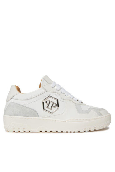 PHILIPP PLEIN Сникърси Mix Leather Lo Top Sneakers SADS USC0545 PLE010N 01 Бял - Mera.bg