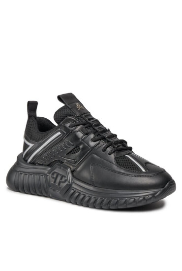 PHILIPP PLEIN Сникърси Runner Hexagon FACS USC0405 PLE075N Black/Nickel 0291 - Mera.bg