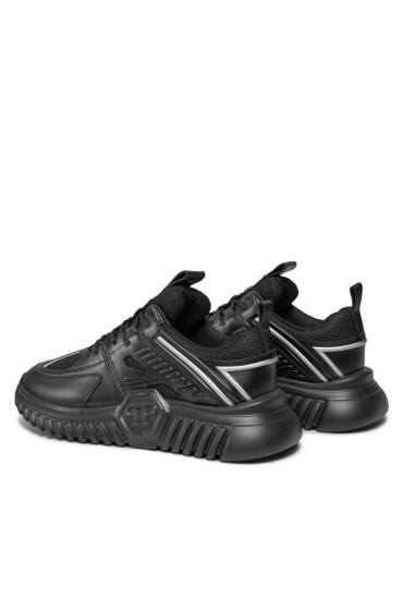 PHILIPP PLEIN Сникърси Runner Hexagon FACS USC0405 PLE075N Black/Nickel 0291 - Mera.bg