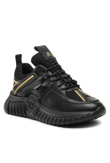 PHILIPP PLEIN Сникърси Runner Sneakers Supersonic SACS USC0405 PLE075N Black/Light Gold 0293 - Mera.bg