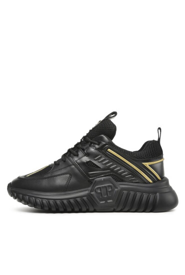 PHILIPP PLEIN Сникърси Runner Sneakers Supersonic SACS USC0405 PLE075N Black/Light Gold 0293 - Mera.bg