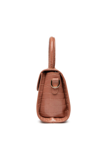 Pieces Дамска чанта Pcanitta Croco Cross Body 17131101 Кафяв - Mera.bg