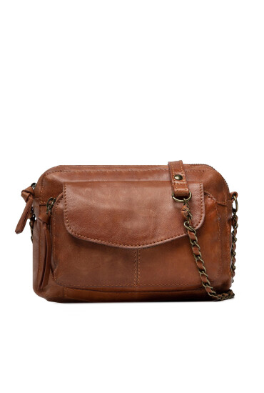 Pieces Дамска чанта Pcnaina Leather Cross Body Fc Noos 17063358 Кафяв - Mera.bg