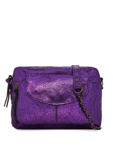 Pieces Дамска чанта Pcnaina Leather Cross Body Fc Noos 17063358 Виолетов - Mera.bg