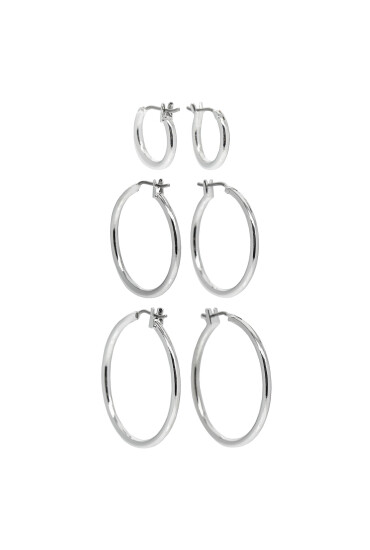 Pieces Комплект 3 чифта обеци Pcmela 17146768 Сребрист - Mera.bg