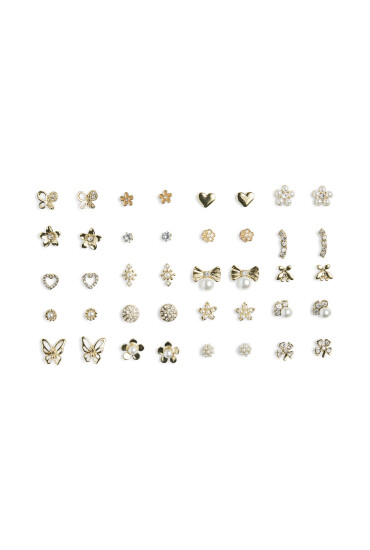Pieces Комплект чифта обеци Pclona Mega Pack Earrings D2d 17153167 Златист - Mera.bg
