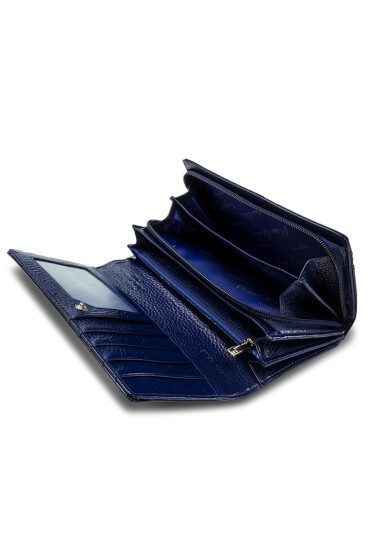 Pierre Cardin Голям дамски портфейл 05 LINE 106 Тъмносин - Mera.bg