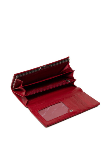 Pierre Cardin Голям дамски портфейл 06 ITALY 100 Червен - Mera.bg