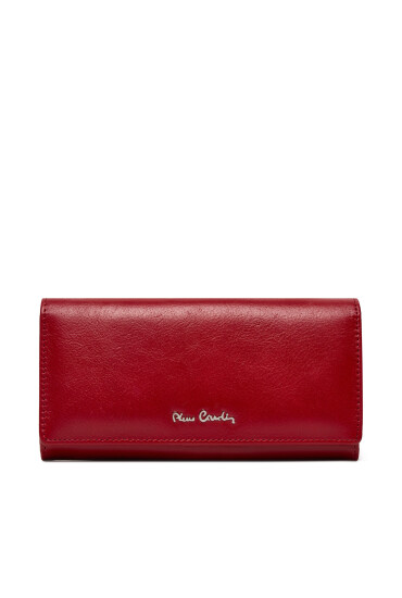 Pierre Cardin Голям дамски портфейл 06 ITALY 102 Червен - Mera.bg