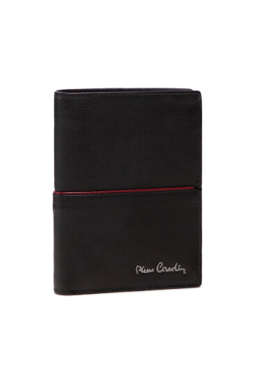 Pierre Cardin Голям мъжки портфейл Tilak38 326 Nero/Rosso - Mera.bg