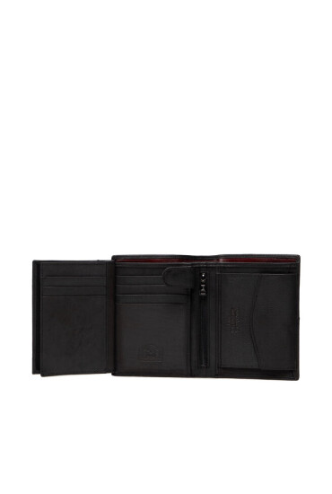 Pierre Cardin Голям мъжки портфейл Tilak38 326 Nero/Rosso - Mera.bg