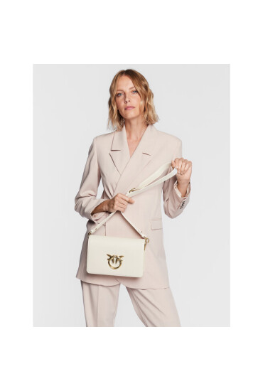 Pinko Дамска чанта Love Click Classic Fl PE 23 PLTT 100065 A0F1 Бял - Mera.bg