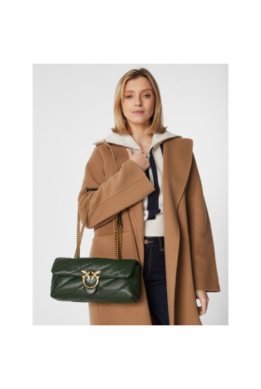 Pinko Дамска чанта Love Baguette Classic Puff Maxi Quilt AI 22-23 PLTT 1P22QY A03J Green X67Q - Mera.bg