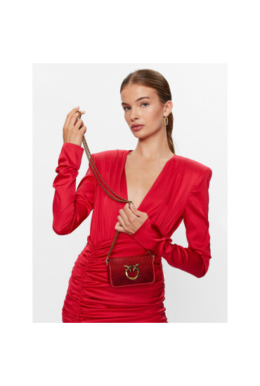 Pinko Дамска чанта Love Click Micro PE 23 PCPL 100069 A0FC Red R41Q - Mera.bg