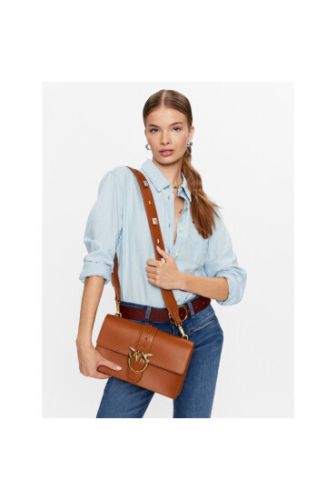 Pinko Дамска чанта Love One Classic Fl PE 23 PLTT 100057 A0F1 Cuoio L58Q - Mera.bg